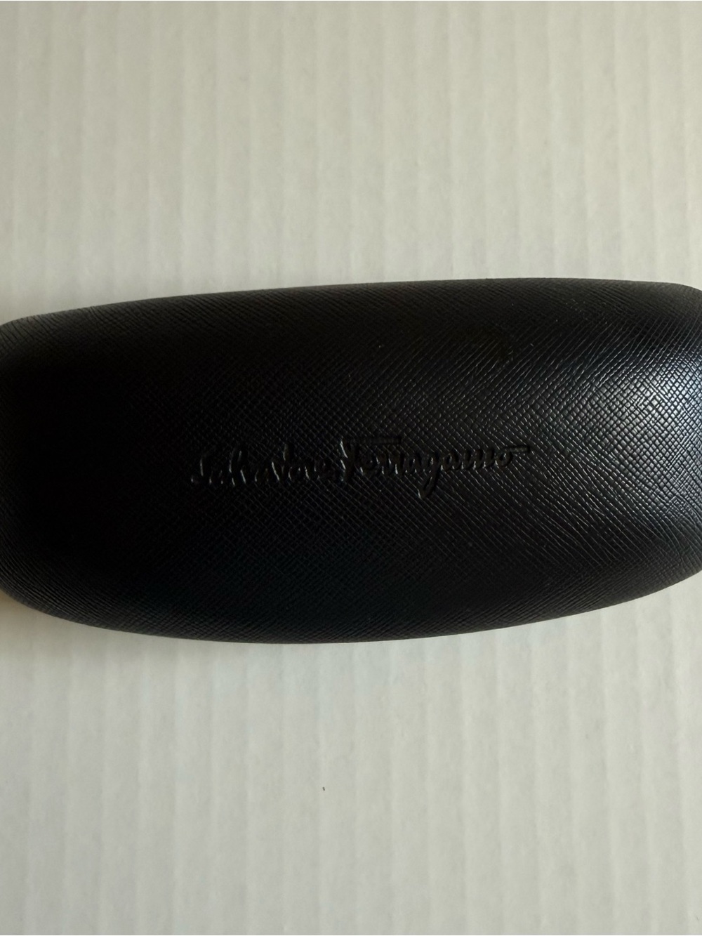 Salvatore Ferragamo Black Textured Eyewear Case